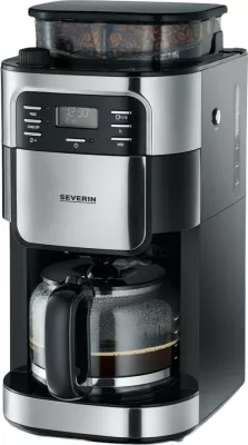 Aparat kafeje Severin KA 4810, 1.4 L, me mulli të integruar, 1000 W, ngjyrë e zezë, çelik inox