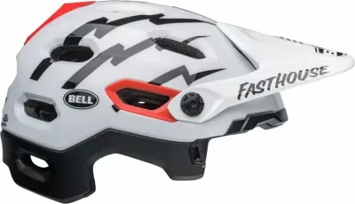 Kask full face Bell Super DH MIPS Spherical, L (58–62 cm), me mbrojtëse mjekre e heqshme, bardhë/zi