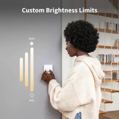 Ndërprerës dimer smart Aqara Dimmer Switch H2 KD-R01D-W, Matter/Thread+Zigbee, monitorim energjie, i bardhë, 1 copë
