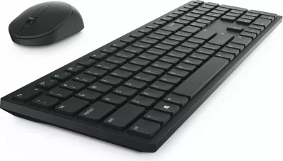 Tastierë me maus wireless DELL KM5221W, AZERTY, full-size, e zezë