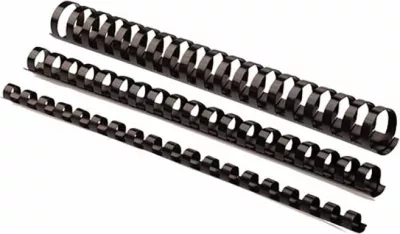 Spirale plastike për lidhje dokumentesh Fellowes 5346108, 10 mm, 41-55 faqe, të zeza, paketë 100 copë