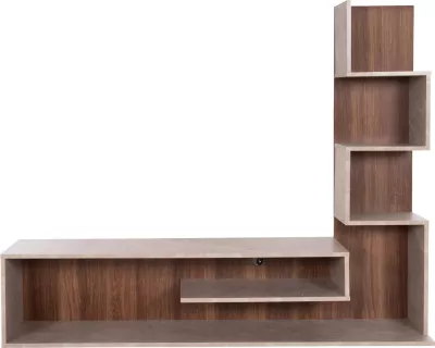 Kombinim mobiljesh për TV EDELIE FH8908.14 melaminë me teksturë guri gri-natyrale 150x29.5x120H cm
