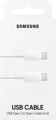 Kabllo USB-C në USB-C Samsung EP-DN975, 1m, 5A/100W, e bardhë