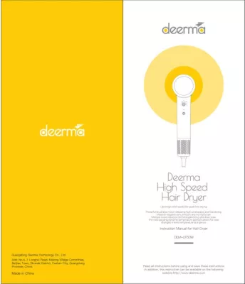 Tharëse flokësh Deerma DEM-CF50W, 1400 W, blu e errët