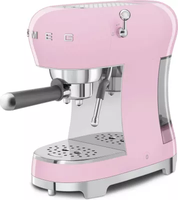 Makinë kafeje SMEG ECF02PKEU, manuale, 2 filxhanë, 1350W, rozë