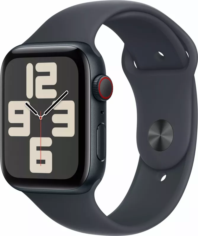 Smartwatch Apple Watch SE GPS + Cellular 44mm, 32 GB, Ekran OLED, Ngjyrë e Mesnatës
