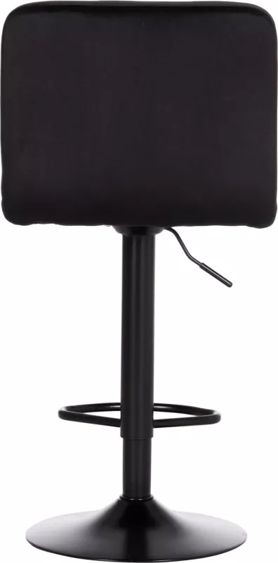 Karrige për bar rrotulluese DIANA, kadife e zezë, metal mat, 44x52x109cm, set prej 2 copë