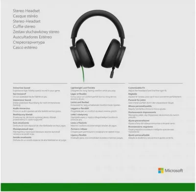 Kufje gaming Microsoft XBOX 8LI-00002, të zeza