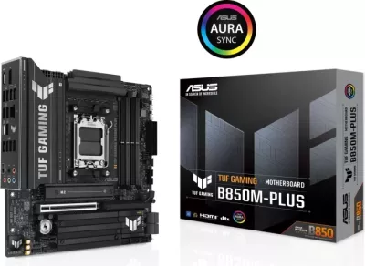Pllakë amë ASUS TUF GAMING B850M-PLUS, AM5, B850, mATX, DDR5, 2.5GbE, USB-C 20Gbps, e zezë