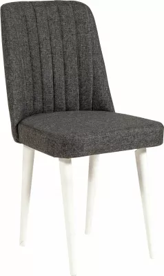 Tavolinë me karrige (4 copë), e zgjatshme, Skye Decor Vina 1053-3, anthracite, e bardhë