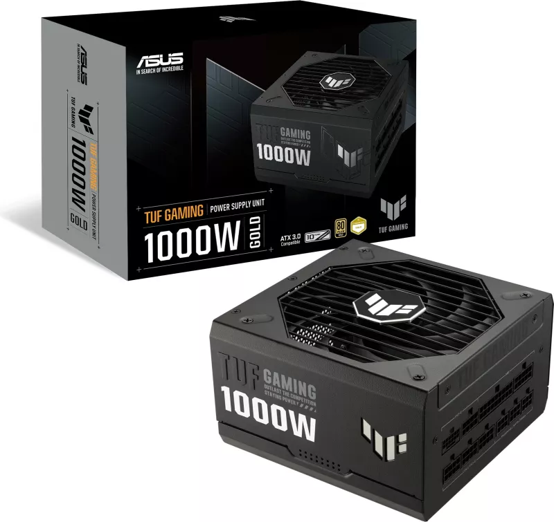 Kasë energjie ASUS TUF Gaming 1000W, 80 PLUS Gold, plotësisht modulare, e zezë