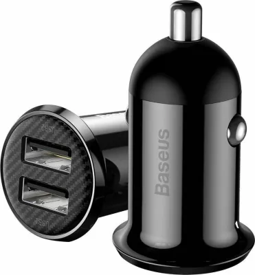 Karikues veture Baseus Grain Pro 2x USB-A 24W 4.8A 12/24V, i zi
