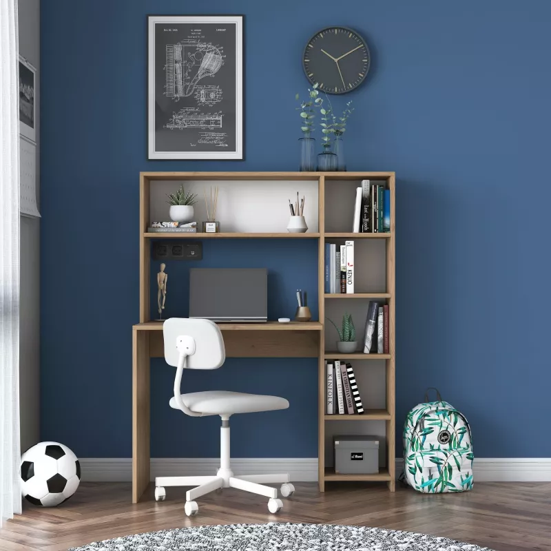 Tavolinë studimi Hanah Home, HA104 - 2025, ngjyrë lisi