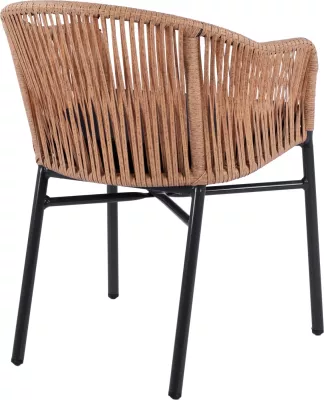Karrige alumini FH5698.01 antracit me thurje bezhë 57x58x77cm