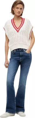 Jelek xhemperi për femra Tommy Hilfiger Jeans DW0DW22927, ngjyrë krem [Madhësia: S]