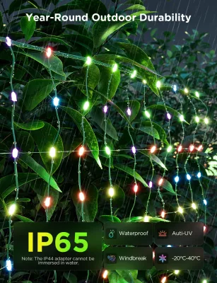 Drita rrjetë LED Govee Net Lights, RGBIC 240 LED, 0.85 x 1.43 m, Bluetooth, IP65