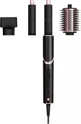 Tharëse flokësh dhe styler 3-në-1, Shark, HD424EU FlexStyle, 1400W, 3 nivele temperaturë, me Auto-Wrap curlers, furçë oval dhe koncentrator, kabllo 2.5m, e zezë