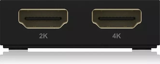 Splitter HDMI ICY BOX IB-SPL1029AC, USB në 2x HDMI, 4K, i zi