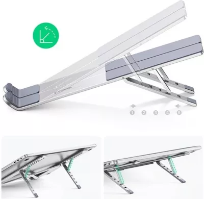 Mbajtëse laptopi UGREEN LP451, e rregullueshme, argjendtë