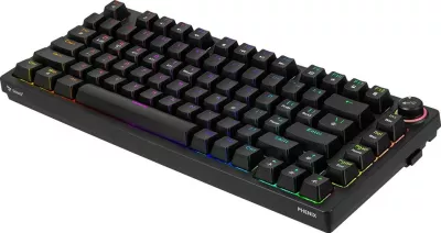 Tastierë mekanike wireless Savio Phenix, Gateron Yellow Pro, 82 taste, RGB, e zezë