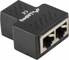 Splitter RJ45 Lanberg ADS-RJ45-2RJ45-OS, 1x RJ45 në 2x RJ45, i mbrojtur (shielded), i zi