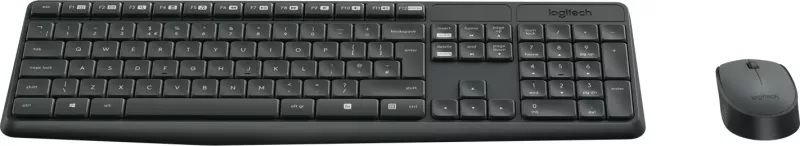 Tastierë dhe maus Logitech MK235, Wireless, USB, AZERTY, Gri