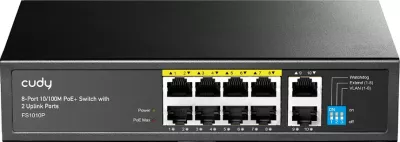 Switch Cudy FS1010P, Fast Ethernet, PoE