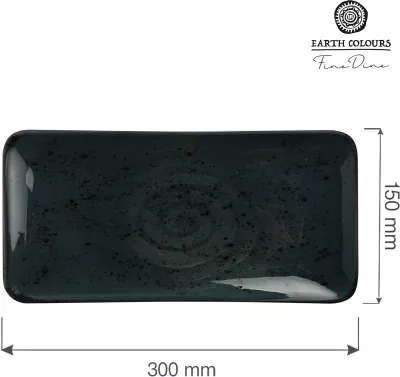 Pjatë drejtkëndore Fine Dine Arando 300x150mm gri, set 6 copë