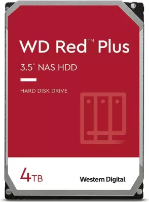 Hard disk Western Digital Red Plus WD40EFPX, 4 TB, 5400 RPM, 256 MB, 3.5", Serial ATA III