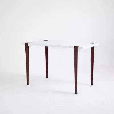 Tavolinë studimi Skye Decor, Eridanos, e bardhë-burgundy