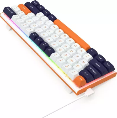 Tastierë Redragon K683, RGB, 61 taste, e bardhë-blu