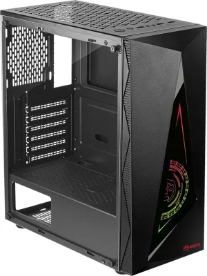 Kasë Marvo CA-119 ATX mid-tower, RGB, xham i temperuar, e zezë