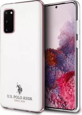 Mbështjellës U.S. Polo Assn. USHCS62TPUWH Shiny për Samsung Galaxy S20, Bardhë