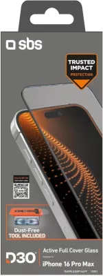 Xham mbrojtës SBS Active Full Cover D3O për Apple iPhone 16 Pro Max, zi