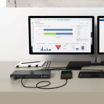 Docking station DICOTA USB-C 13-in-1, 5K HDMI/DP, PD 65W, e zezë