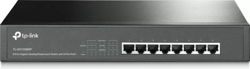 Switch TP-Link TL-SG1008MP, 8-Port Gigabit, PoE, 1U