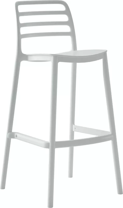 Karrige për bar polipropileni SNOD FH6099.01 e bardhë 37,2x50x101,5H cm