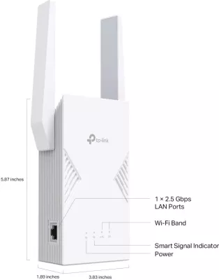 Përsëritës rrjeti TP-Link RE235BE, 2500 Mbit/s, i bardhë
