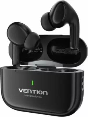 Kufje Vention Echo Lite E11 (NBVB0) Bluetooth 5.4, TWS, 30 orë, IPX4, të zeza, me kuti karikimi