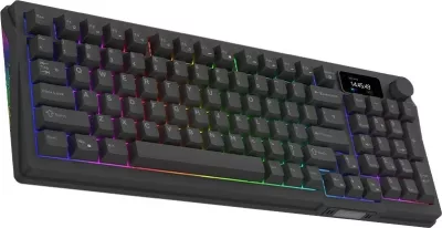 Tastierë mekanike Aqirys Atria, 96%, 95 taste, RGB, me kabllo, e zezë