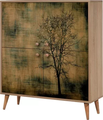 Dollap multifunksional Hanah Home, Multilux - 729, ngjyrë lisi Sonoma