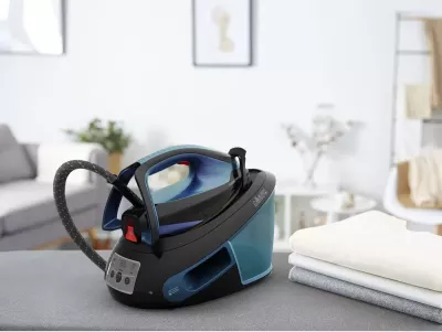 Hekur me gjenerator avulli, Tefal Express Vision SV8151E0, 2800W 7 bar 1.8L LED, blu-ezezë