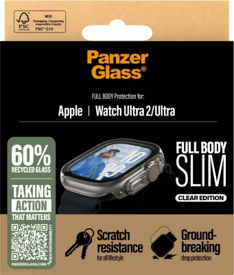 Mbrojtës ekrani PanzerGlass për Apple Watch Ultra 2, transparent