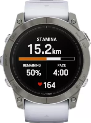 Smartwatch Garmin epix Pro (Gen 2), 51 mm, 32 GB, Titanium, Bardhë