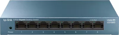 Switch, TP-Link LS108G 8 porta Gigabit desktop, gri