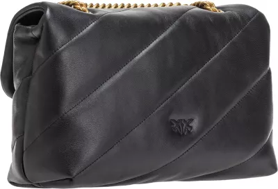 Çantë krahu për femra Pinko Love Puff Classic CL Sheep Nappa 100038 A0F2, e zezë