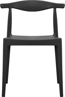 Karrige për ngrënie jashtë ALOR, polipropilen e zezë, FH6624.02, 47x55x74.5cm, set prej 4 copë