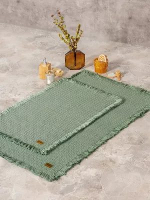 Set tapetash për banjo (2 copë), Mijölnir, qilim për banjo, ngjyrë e gjelbër