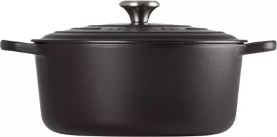 Kaserolë gize rrethore Le Creuset Signature, 26 cm, e zezë, 21177260000430