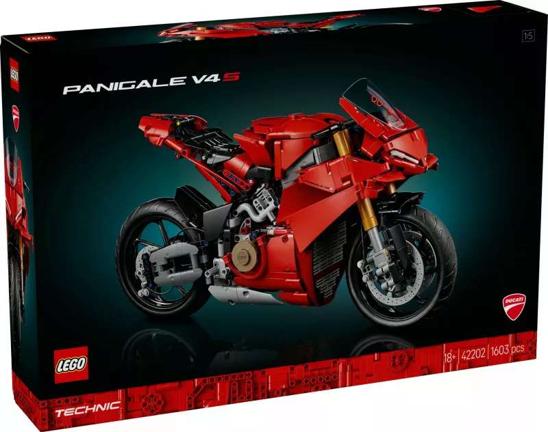 Set ndërtimi LEGO Ducati Panigale V4 S, 1603 copë, ngjyrë e kuqe